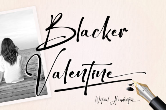 Blacker Valentine: A Vintage Script Font for Makers