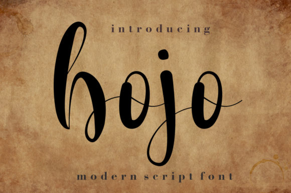 Bojo: A Free-Flowing Script Font for Handmade Labels, Invitations & Product Packaging