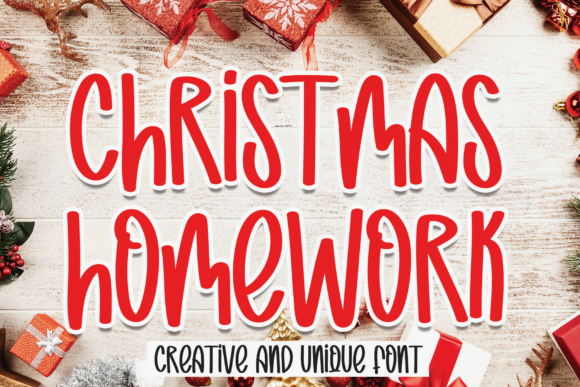 Christmas Homework: A Bold Handwritten Font for Creative Branding Projects