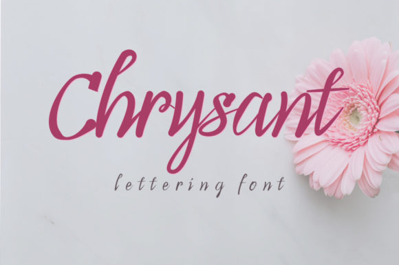 Chrysant: An Elegant Script Font for Crafters