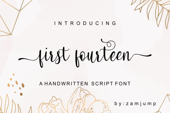 First Fourteen: An Elegant Script Font for Brand Identity