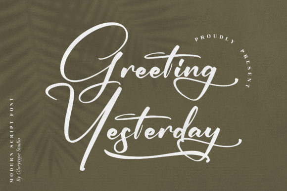 Greeting Yesterday: A Script Font for Editorial Design and Digital Publishing