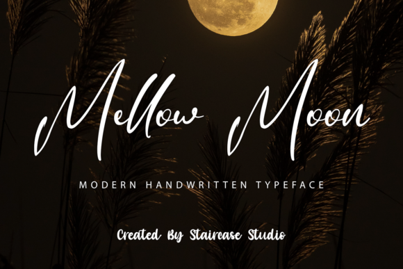 Mellow Moon: A Modern Script Font for Crafters and Product Designers