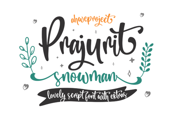 Prajurit Snowman: A Romantic Handwritten Font for Makers and Sellers