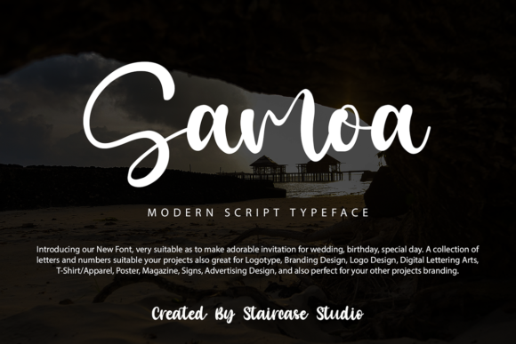 Samoa: A Modern Script Font for Editorial Design and Digital Publishing